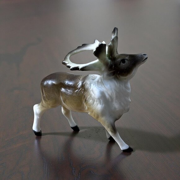 3 Vintage Miniature Bone China Deer Figurines Family Set Mini Small Shadowbox Te - Picture 5 of 9